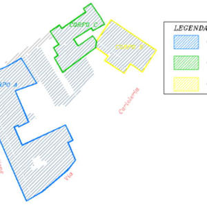 Planimetria e identificazione porzione di edificio scolastico oggetto di intervento