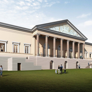 Villa Aldini - Rendering Progetto Riqualificazione Facciata frontale