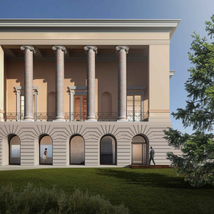 Villa Aldini - Rendering Progetto Riqualificazione Facciata laterale